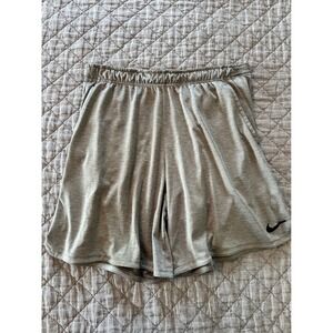 Nike Dri-Fit Athletic Shorts Men's XL Gray Gym Workout Training